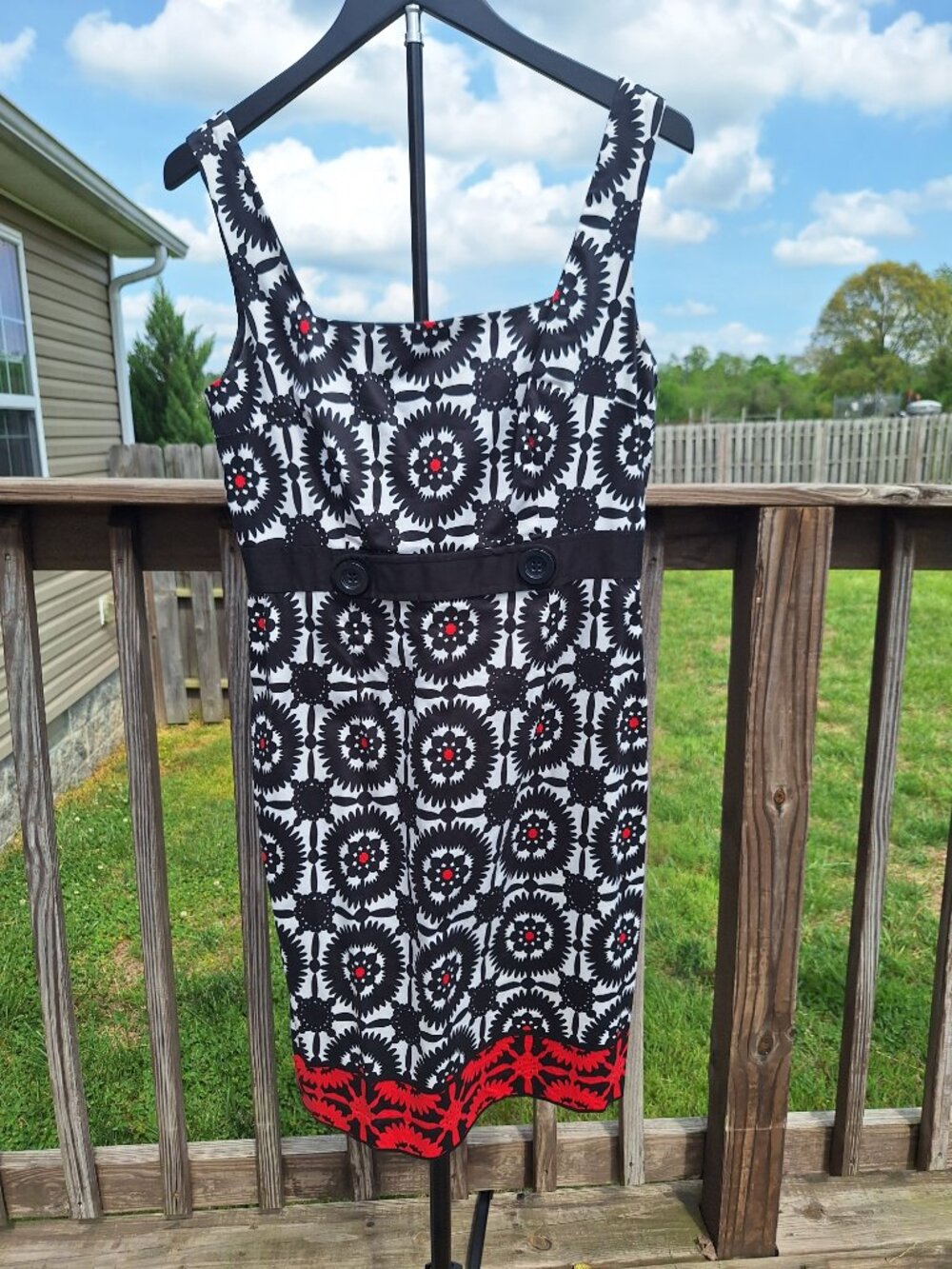 60's Inspired London Style Sleeveless Sheath Dress Sz 10